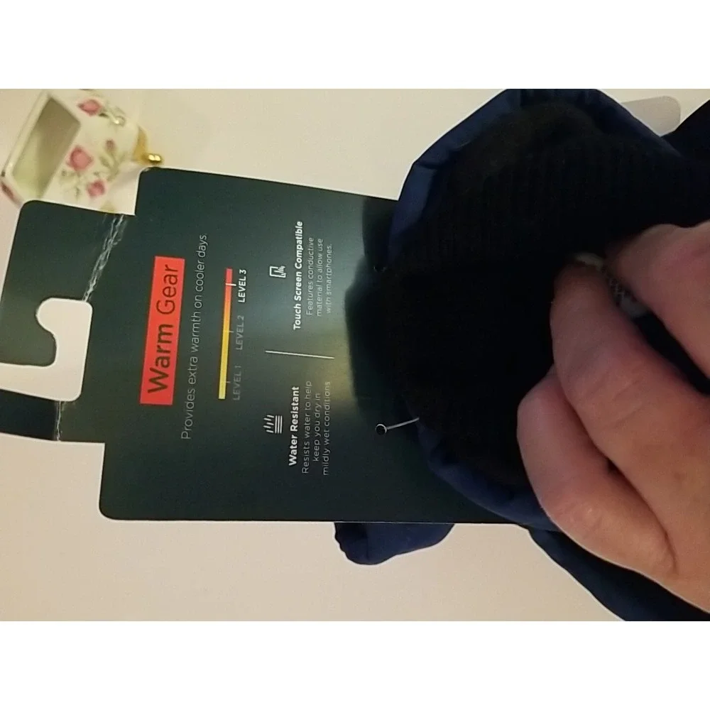 Mens 3M Thinsulate Warmest Gloves Sz S/M Water Resistant Touchscreen Grey